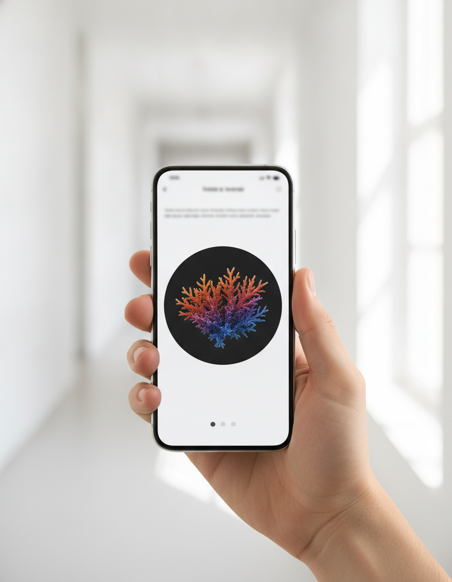 Phone showing the plain 3D viewer fallback web page